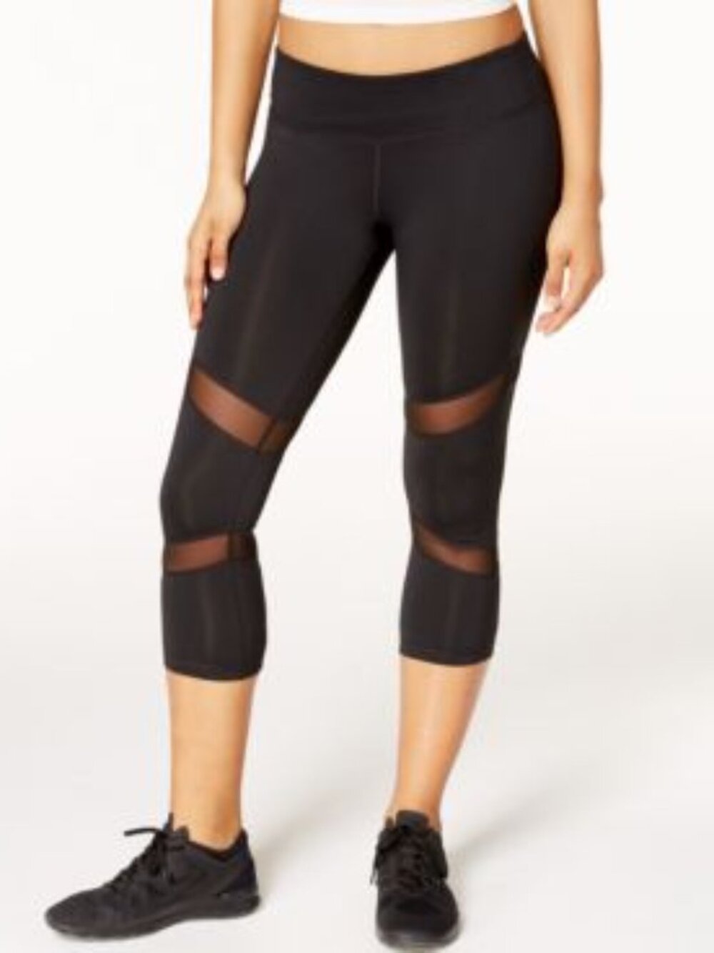 Ideology Womens Activewear Plus Size Fitness Workout Capri Leggings